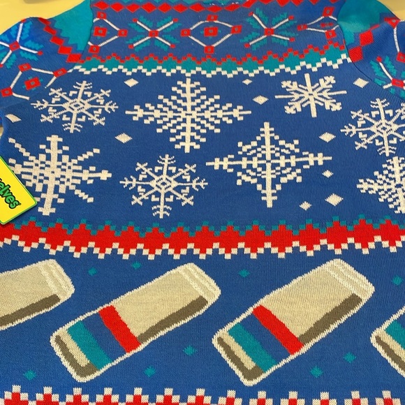 NWT men's Natural Light Beer Ugly Christmas Sweater By Tipsy Elves in size small - Picture 6 of 6